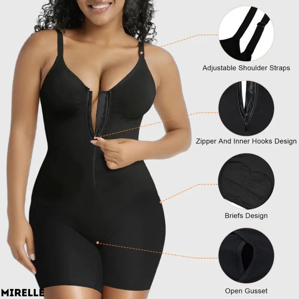Mirelle SculptFit Seamless Zip-Up Tummy Control Bodysuit