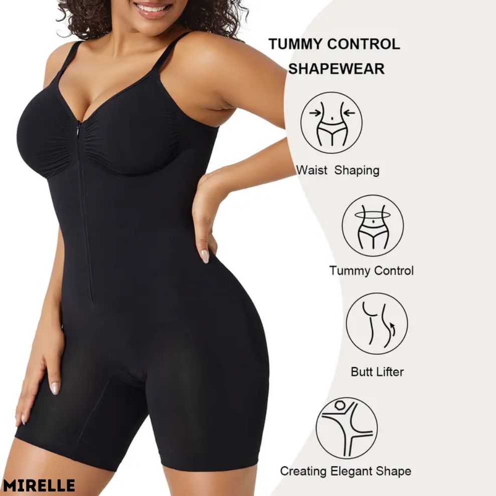 Mirelle SculptFit Seamless Zip-Up Tummy Control Bodysuit
